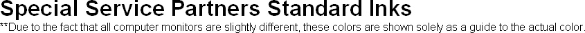 SSP Standard Inks